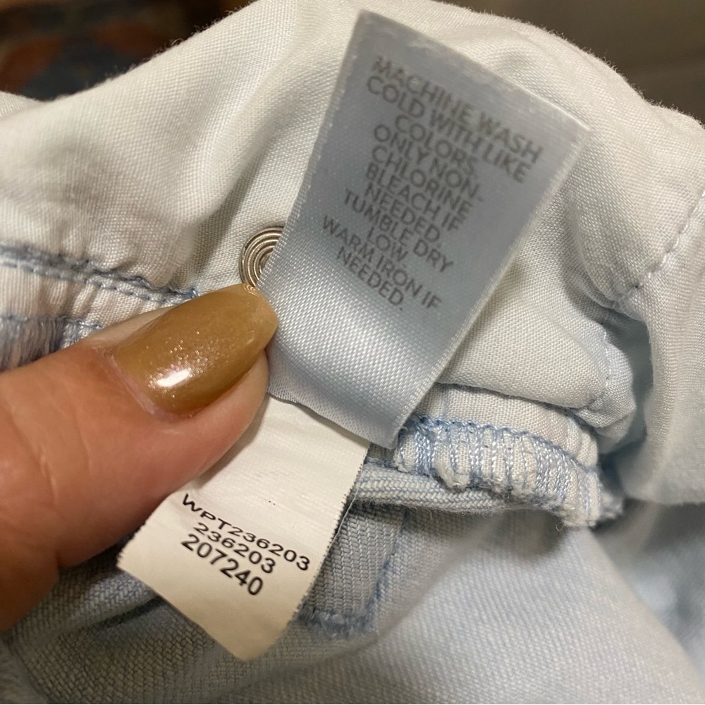 J. Jill Women’s High Rise Full Leg Light Blue Denim Zip Fly Jean SZ 12 Tall EUC - Picture 9 of 10